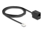 DeLOCK Telefonkabel RJ11 Stecker zu RJ45 Buchse schwarz 2 m