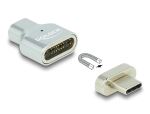 DeLOCK Thunderbolt 3 / USB Type-C (DP Alt Mode) 8K 30 Hz Magnet Adapter Stecker zu Buchse