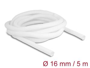 DELOCK Geflechtschlauch selbstschließend 5 m x 16mm weiß