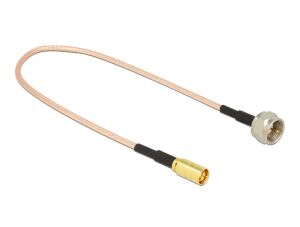 DELOCK HF Kabel SMB -> F BU/St 0.25m