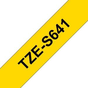 Brother TZE-S641 Etiketten erstellendes Band Schwarz auf gelb TZ