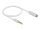 DeLOCK Audio Verlängerungskabel Klinke 3,5 mm 4 Pin Stecker zu Buchse Ultra Slim 0,5 m weiß