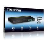Trendnet TPE-TG160G Netzwerk-Switch Unmanaged L2 Gigabit Ethernet (10/100/1000) Power over Ethernet (PoE) 1U Schwarz