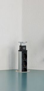 Steckdosenleiste Tower Brennenstuhl 3fach 2m versenkbar USB