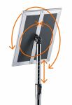 Durable 479823 Zeichenhalter und Informationsstand A4 Aluminium, Kunststoff, Stahl Silber