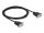 DeLOCK Seriell Kabel RS-232 D-Sub9 Buchse zu Buchse Nullmodem mit schmalem Steckergehäuse 2 m
