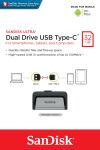 SanDisk Ultra Dual Drive USB Type-C USB-Stick 32 GB USB Type-A / USB Type-C 3.2 Gen 1 (3.1 Gen 1) Schwarz, Silber