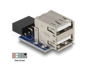 DELOCK USB Adapter Pinheader -> 2x A Bu/Bu horizontal