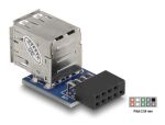 DELOCK USB Adapter Pinheader -> 2x A Bu/Bu horizontal