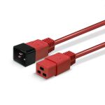 Lindy 30124 Stromkabel Rot 2 m C19-Koppler C20-Koppler