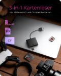 ICY BOX IB-CR301-U3 Externer Multi Card Reader (CF, SD, microSD) mit USB 3.2 Gen 1 Hostanschluss