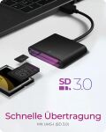 ICY BOX IB-CR301-U3 Externer Multi Card Reader (CF, SD, microSD) mit USB 3.2 Gen 1 Hostanschluss