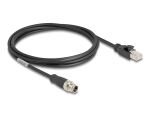DELOCK M12 Kabel X-kodiert 8 Pin St. zu St. PVC 2 m
