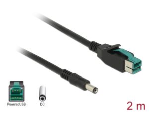 DELOCK PoweredUSB Kabel 12V St > DC 5.5x2.1mm St 2.0m