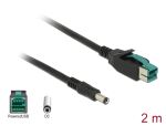 DELOCK PoweredUSB Kabel 12V St > DC 5.5x2.1mm St 2.0m