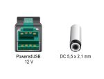 DELOCK PoweredUSB Kabel 12V St > DC 5.5x2.1mm St 2.0m