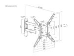 Equip 23"-55" Vollbewegliche TV-Wandhalterung