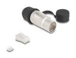 DeLOCK RJ45 Modularer Stecker zur Eigenmontage Cat.6A mit robusten Kabelsteckergehäuse und Schutzkappe passend für die Durchführungskupplungen 67061 und 67062