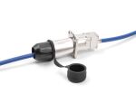 DeLOCK RJ45 Modularer Stecker zur Eigenmontage Cat.6A mit robusten Kabelsteckergehäuse und Schutzkappe passend für die Durchführungskupplungen 67061 und 67062
