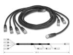 DELOCK RJ45 Trunk-Kabel 4x St > 4x St Cat.5e UTP schwarz