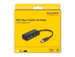 DELOCK USB Typ-A Adapter zu 2 x Gigabit LAN