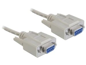 DeLOCK Seriell Kabel RS-232 D-Sub 9 Buchse zu Buchse 1,8 m Nullmodem
