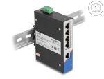 DELOCK Industrie Gigabit Ethernet Switch 5 Port RJ45 für Hut