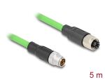DeLOCK M12 Kabel X-kodiert 8 Pin Stecker zu Buchse PUR (TPU) 5 m