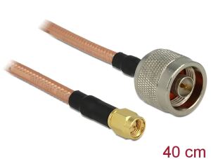 DELOCK HF Adapter N -> SMA 40cm RG-142 low loss St/St