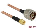 DELOCK HF Adapter N -> SMA 40cm RG-142 low loss St/St