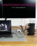 ICY BOX IB-DK2241AC, 11 in 1 USB 3.2 Gen 1 Notebook Dockingstation, USB 3.2 Gen 1 auf: 2x USB 3.2 Gen 1+2x Video(HDMI+DVI)+1xGigabitLAN+4xUSB 2.0+Audio+Charge