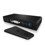 ICY BOX IB-DK2241AC, 11 in 1 USB 3.2 Gen 1 Notebook Dockingstation, USB 3.2 Gen 1 auf: 2x USB 3.2 Gen 1+2x Video(HDMI+DVI)+1xGigabitLAN+4xUSB 2.0+Audio+Charge