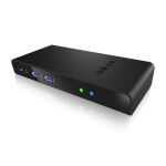 ICY BOX IB-DK2241AC, 11 in 1 USB 3.2 Gen 1 Notebook Dockingstation, USB 3.2 Gen 1 auf: 2x USB 3.2 Gen 1+2x Video(HDMI+DVI)+1xGigabitLAN+4xUSB 2.0+Audio+Charge
