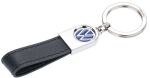 TROIKA VW Lederschlaufe Schlüsselring Schwarz