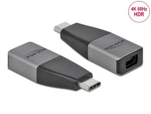 DeLOCK USB Type-C Adapter zu mini DisplayPort (DP Alt Mode) 4K 60 Hz – kompaktes Design