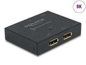 DELOCK Umschalter DisplayPort 2-1 bidirektional 8K 30Hz