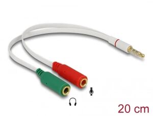 DELOCK Adapter Kabel 3,5mm stereo -> 2x 3,5mm StBu 0.20m