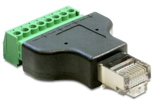DELOCK Adapter Terminalblock 8Pin -> RJ45 Stecker
