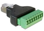 DELOCK Adapter Terminalblock 8Pin -> RJ45 Stecker