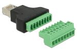 DELOCK Adapter Terminalblock 8Pin -> RJ45 Stecker