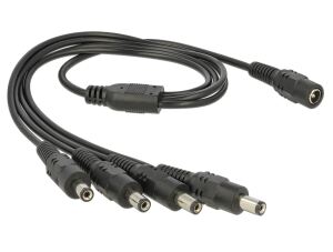 DELOCK Stromkabel DC 5,5 x 2,1mm 1x Bu -> 4x St
