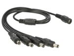 DELOCK Stromkabel DC 5,5 x 2,1mm 1x Bu -> 4x St