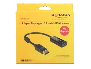 DeLOCK 62609 Videokabel-Adapter 0,2 m DisplayPort HDMI Schwarz