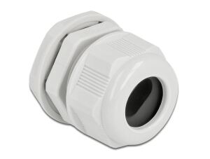 DELOCK Kabelverschraubung PG21 für Flachkabel grau 2 Stück