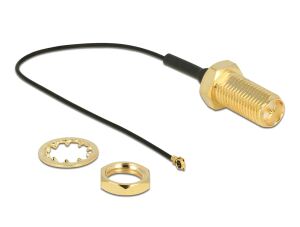 DELOCK HF Kabel RP-SMA -> MHF Bu/St 0.10m zum Einbau