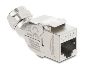 DeLOCK Keystone Modul RJ45 Buchse zu LSA Cat.6A werkzeugfrei 45° winkelbar geschirmt