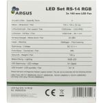 Inter-Tech Argus RGB-Fan Set RS-14 Computergehäuse Ventilator 14 cm Schwarz