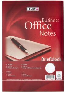 LANDRE Briefblock Office A4 50 Blatt Lineatur 22 10Stk
