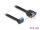 DeLOCK Kabel USB 5 Gbps Pfostenbuchse 90° gewinkelt zu 2 x USB 5 Gbps Typ-A Buchse zum Einbau 50 cm