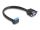 DeLOCK Kabel USB 5 Gbps Pfostenbuchse 90° gewinkelt zu 2 x USB 5 Gbps Typ-A Buchse zum Einbau 50 cm